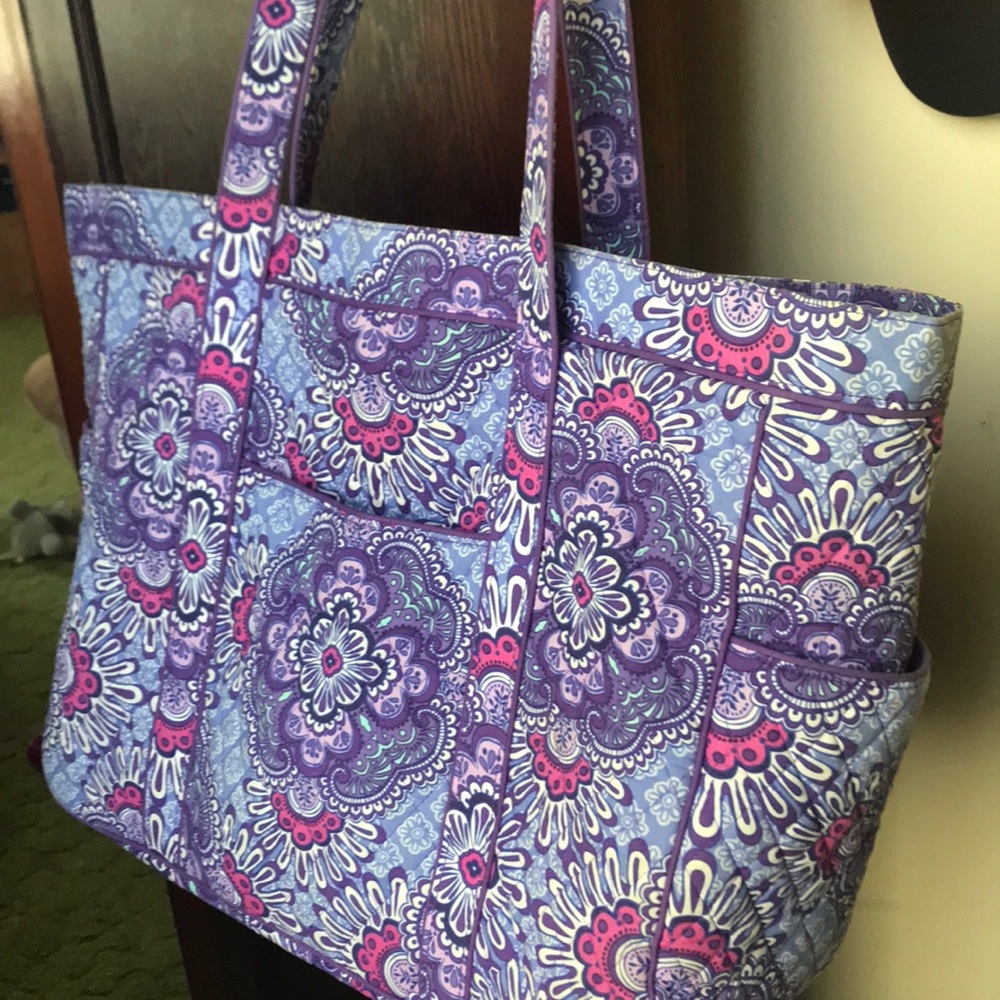 Vera Bradley Lilac Tapestry Get Carried Away Tote